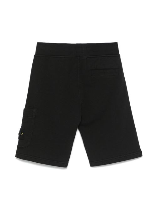 Bermuda bambino Stone Island in felpa neri STONE ISLAND KIDS | 6200006S0040V0029
